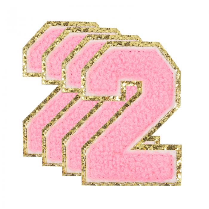 4個のピカピカナンバーパッチ 8.4cm / 3.3