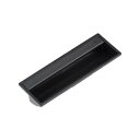 キャビネットドアハンドル フラッシュプル式 プラスチック素材 109mm x 40mm x 20mm ブラック
