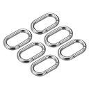 財布ストラップリング 金属 楕円形 スプリングバックル ハードウェア バッグ クラフト DIY アクセサリー フック クリップ用 長さ41mm シルバートーン ...