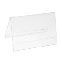PATIKIL 15 x 10 cm アクリルデスクネームプレートホルダー 5個 透明ネームテントホルダー V字型 テーブルメニューカードホルダー用 トライアン...