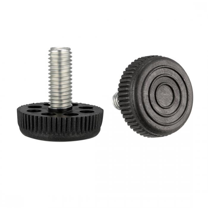 家具レベラー レベリング足 調節可能な高さ11mm~25mm M10x25mm ネジ付き 8個入り