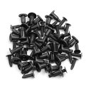プラスチックリベット プッシュピン ファスナークリップ ブラック 穴10mm 自動車フェンダーバンパー用 30個入り