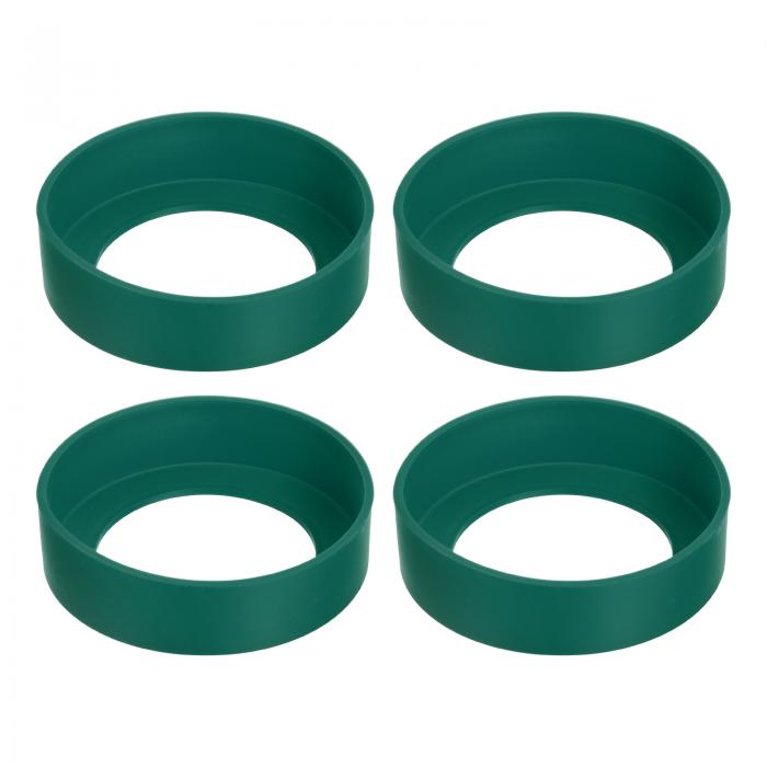 4個入りのウォーターボトルブート 保護用シリコンブートスリーブ 滑り止めボトムカバー エメラルド色（70mm）