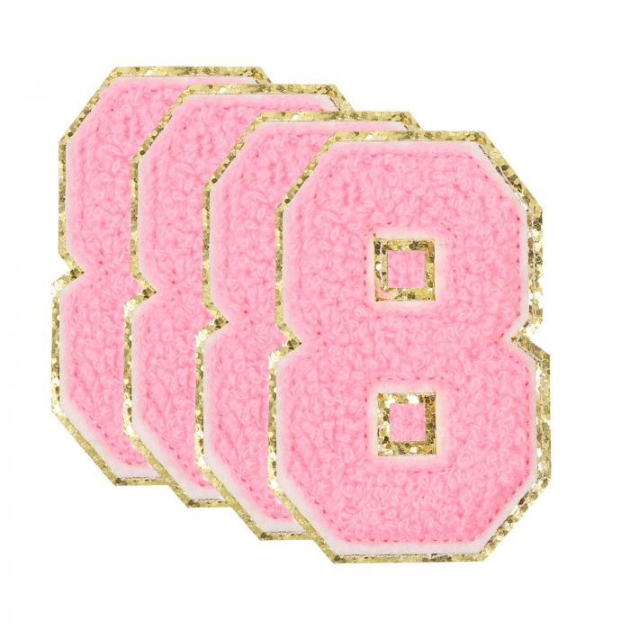 4個のピカピカナンバーパッチ 8.4cm / 3.3