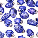 100個 ガラスクリスマスオーナメント パープル クリスマスツリー 装飾 1-1.5" ヴィンテージ クリスマスツリーオーナメント クリスマスツリー ハロウィン イベント ウェディング用