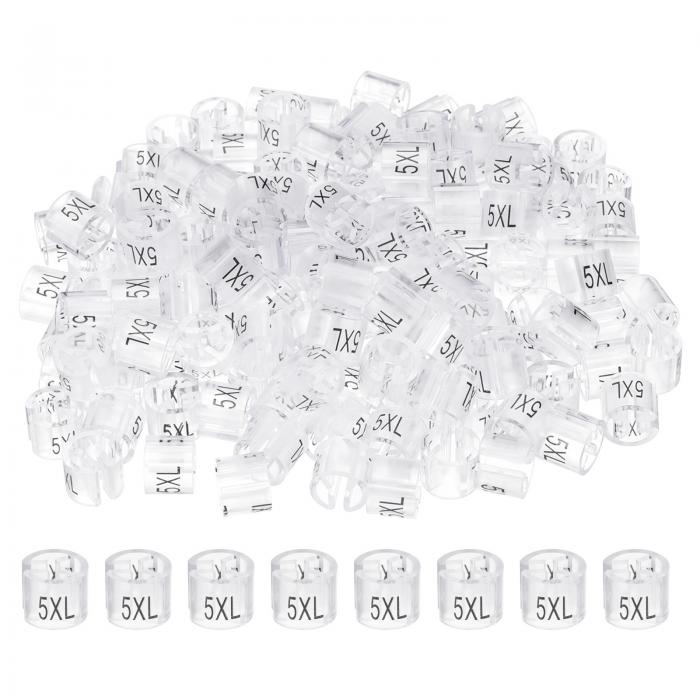 PATIKIL 140個洋服ハンガーマーカー 5XLサイズタグ 3.0mmロッド 衣類サイズハンガークリップにフィット..