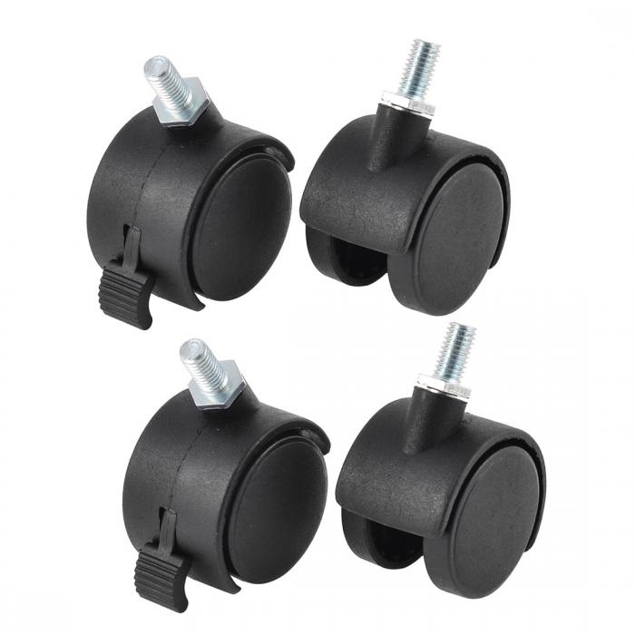 キャスター スーツケース カスター ホイール 二つホイール グリップ リング ステム 4本入り