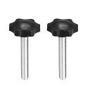 Clamping Screw Knob , 38mm Dia Plum Hex Shaped Grips Star Knob M8 × 60mm Male Th...