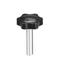 クランプねじノブ クランプつまみ スターノブ M10 x 50mm プラスチック メタル 1個入り