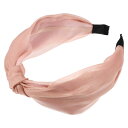 VOCOSTE ヘッドバンド 結び目シルクヘッドバンド ファッションヘアバンド 女性用 滑り止め 1個 桜色