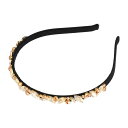 VOCOSTE ブリンブリンラインストーンヘッドバンド 不特定形状 ラインストーンヘッドバンド 女性用 13.5x1 cm シャンパン
