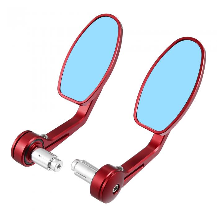 A ABSOPRO オートバイのハンドルバーエンドリアビューミラー ミラー ユニバーサル リアビュー 金属 レ..