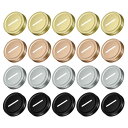 20個セット メイソンジャー用コインスロット付き蓋 70mm/2.76" レギュラーマウスティンプレートキャップ キャニングジャー用カバー(マルチカラー)