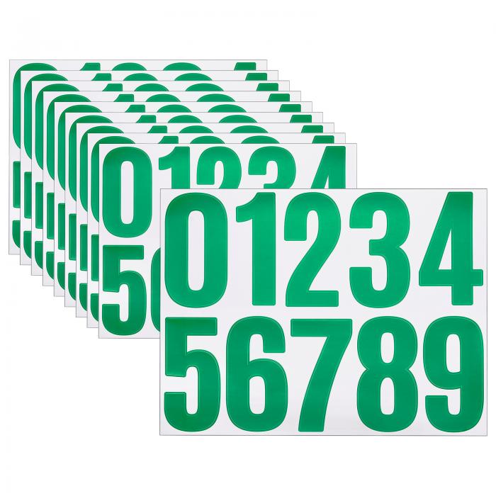 ビニールハウスナンバー 10枚 4インチ 防水 粘着式 ナンバーステッカー 郵便受け 看板 窓 ドア 住所番..