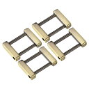 財布ストラップリング 金属 ねじ込み シャックル 交換用 バックル レザー バッグ クラフト DIY アクセサリー用 長さ25mm ブロンズ 4個