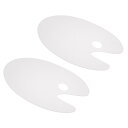 PATIKIL 200 mm x 300 mm ペイントトレイパレット 2個 オーバル アクリルペイントパレット サムホール付き 水彩ガッシュDIYアートクラフ...