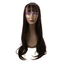 VOCOSTE 女性用コスプレかつら 71cm 深いブラウンカーリーかつら かつらキャップ