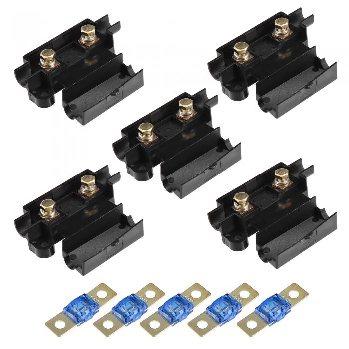 60Aヒューズ インラインホルダー付き 電気保護ヒューズブル カーオーディオ ビデオステレオ用 ブラック..