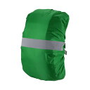 PATIKIL 15-25L 防水バックパックレインカバー ノンスリップ バックパックカバー 反射ストラップ付き ステイドライ ハイキング キャンプ 狩猟用 XS 緑
