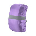 PATIKIL 15-25L 防水バックパックレインカバー ノンスリップ バックパックカバー 反射ストラップ付き ステイドライ ハイキング キャンプ 狩猟用 XS パープル