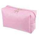 VOCOSTE 化粧バッグ 旅行化粧 品バッグ 防水 PUレザーケース 化粧ポーチ 女性用 Lサイズ ピンク 1個