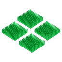 4Pcs 40x40x11mm アルミヒートシンク冷却ラジエーター サーマルブルーステッカー付き チップCPU パワートランジスタ FET IC パワーアンプ 緑(4)