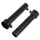 Motoforti ユニバーサル モーターサイクルエキゾーストサイレンサー エキゾーストインサートマフラーパイプ 35mm ブラック 2個入り