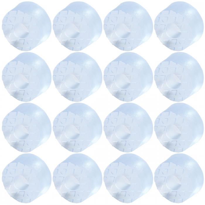 ゴム足 D15xH7mm アンチスリップ クリア クリアブルー 家具テーブルレッグプロテクター 16個入り