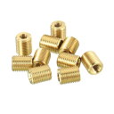 PATIKIL M10-M5 スリーブレデューシングナット 10個 12 mm ねじ付き 中空管アダプター 真鍮カプラーコネクター パイプ継手(3)
