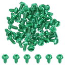 PATIKIL 10-32 x 3/8インチ六角ワッシャーヘッド接地ネジ 100個入り 緑色の接地用六角フランジヘッド 電気ジャンクションボックス 金属製アウトレットおよびスイッチボックス用(3)