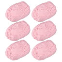 アクリル糸スケイン 300g/10.58oz(50gの6パック)編み物やクロシェのクラフトプロジェクトに適した柔らかい編み糸 ピンク