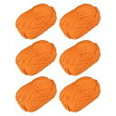 アクリル糸スケイン 300g/10.58oz(50gの6パック)編み物やクロシェのクラフトプロジェクトに適した柔らかい編み糸 ダークオレンジ
