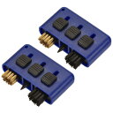 ゴルフクラブブラシ 3 in 1 ポータブル 格納式 ダストグルーブ クリーナー ブルー 2個入り