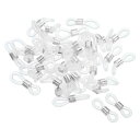 PATIKIL メガネチェーンコネクタ 40個 調整可能 滑り止め シリコーンゴム ストラップホルダー チェーンエンドループ レディース メンズ メガネ サング...