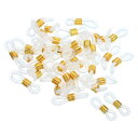 PATIKIL メガネチェーンコネクタ 40個 調整可能 滑り止め シリコーンゴム ストラップホルダー チェーンエンドループ レディース メンズ メガネ サング...