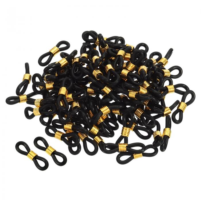 PATIKIL メガネチェーンコネクタ 100個 調整可能 滑り止め シリコーンゴム ストラップホルダー チェーンエンドループ レディース メンズ メガネ サン...