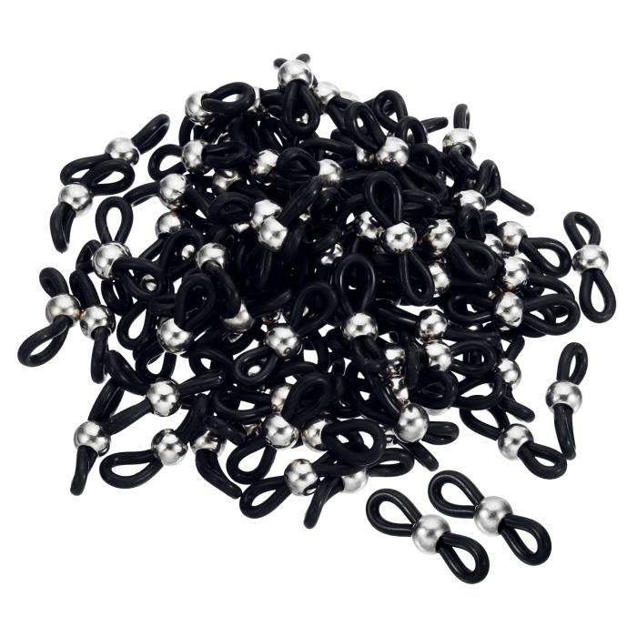 PATIKIL メガネチェーンコネクタ 100個 調整可能 滑り止め シリコーン ストラップホルダー チェーンエンドループ レディース メンズ メガネ サングラ...