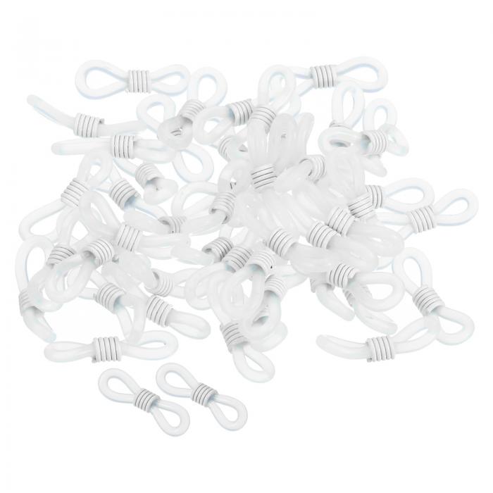 PATIKIL メガネチェーンコネクタ 50個 調整可能 滑り止め シリコーンゴム ストラップホルダー チェーンエンドループ レディース メンズ メガネ サング...