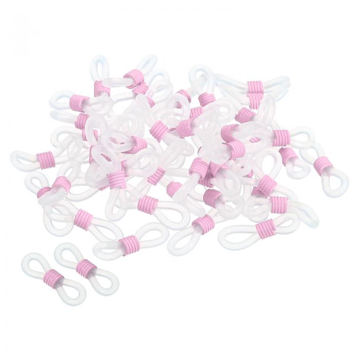 PATIKIL メガネチェーンコネクタ 50個 調整可能 滑り止め シリコーンゴム ストラップホルダー チェーンエンドループ レディース メンズ サングラス用 ...