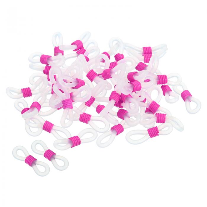 PATIKIL メガネチェーンコネクタ 50個 調整可能 滑り止め シリコーンゴム ストラップホルダー チェーンエンドループ レディース メンズ サングラス用 ...