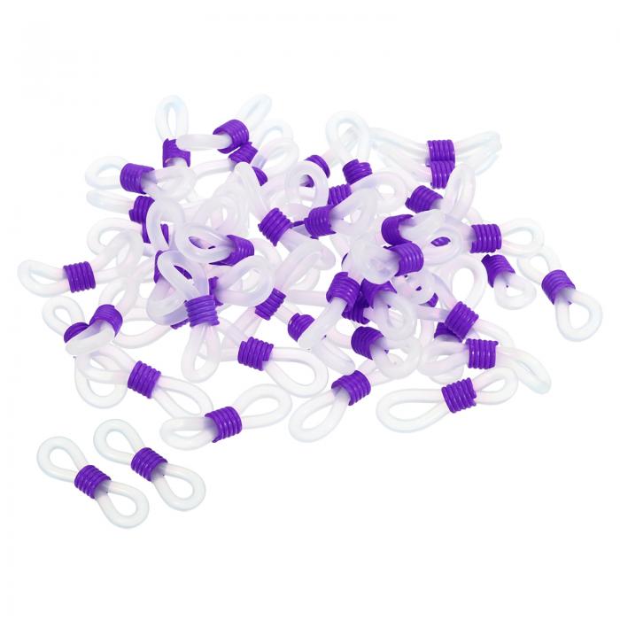 PATIKIL メガネチェーンコネクタ 50個 調整可能 滑り止め シリコーンゴム ストラップホルダー チェーンエンドループ レディース メンズ メガネ サング...