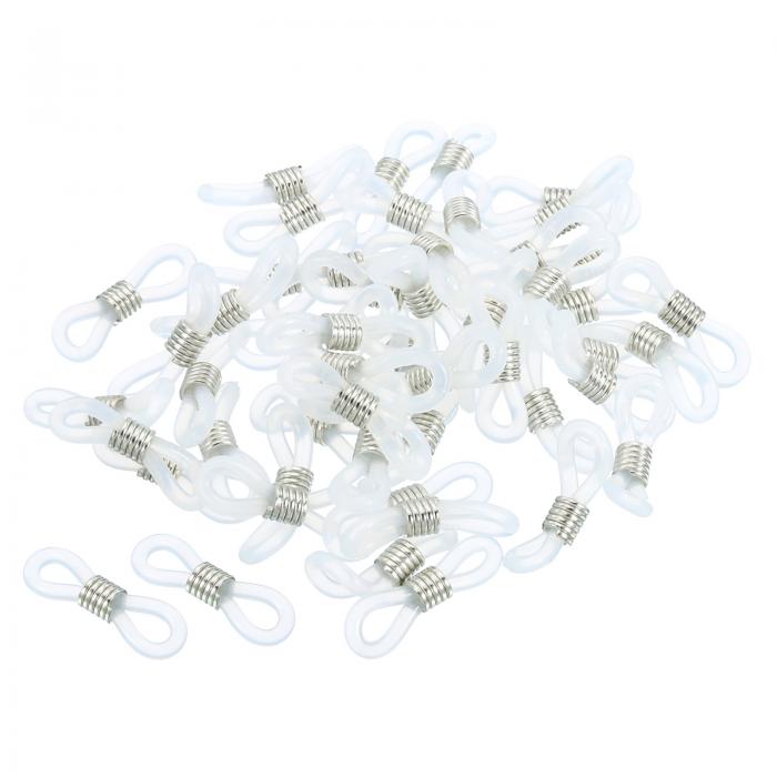 PATIKIL メガネチェーンコネクタ 50個 調整可能 滑り止め シリコーンゴム ストラップホルダー チェーンエンドループ レディース メンズ メガネ サング...