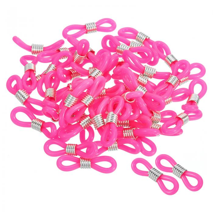 PATIKIL メガネチェーンコネクタ 50個 調整可能 滑り止め シリコーンゴム ストラップホルダー チェーンエンドループ レディース メンズ サングラス用 ...