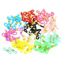 PATIKIL メガネチェーンコネクタ 100個 調整可能 滑り止め ストラップホルダー ゴールデンチェーンエンドループ レディース メンズ メガネ サングラス...