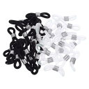 PATIKIL メガネチェーンコネクタリテーナー 40個 調整可能 滑り止め シリコーンゴム ストラップホルダー チェーンエンドループ レディース メンズ サン...