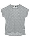 Allegra K レース トップス シースルー ブラウス 半袖 花柄 丸首 薄手 透け レディース グレー XS(4)