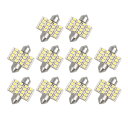 フェストゥーンライト プラスチック製 イエロー 32mm COB 12 LED 0.996W 10個入り