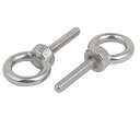 アイボルト つりボルト 304ステンレス製 M6x30mm 内径16mm 外径27mm 2個入