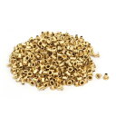 ナットリベット ゴールドトーン 真ちゅうメッキ金属 M2.3 x 3mm 中空リベット 500個入り