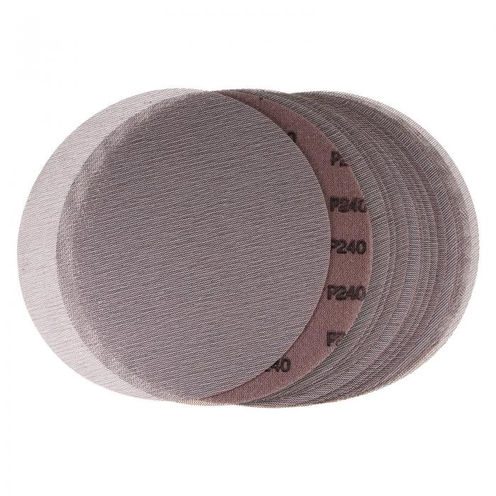 メッシュサンディングディスク フックとルー プのサンディングネット 240グリット ダストフリー研磨パ..